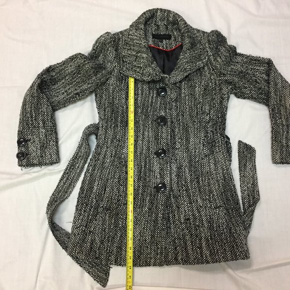 Steve Madden Black and White Coat Size Small - Picture 9 of 9